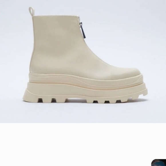 Zara flat ankle boots with zip TRF - Picture 1 of 8